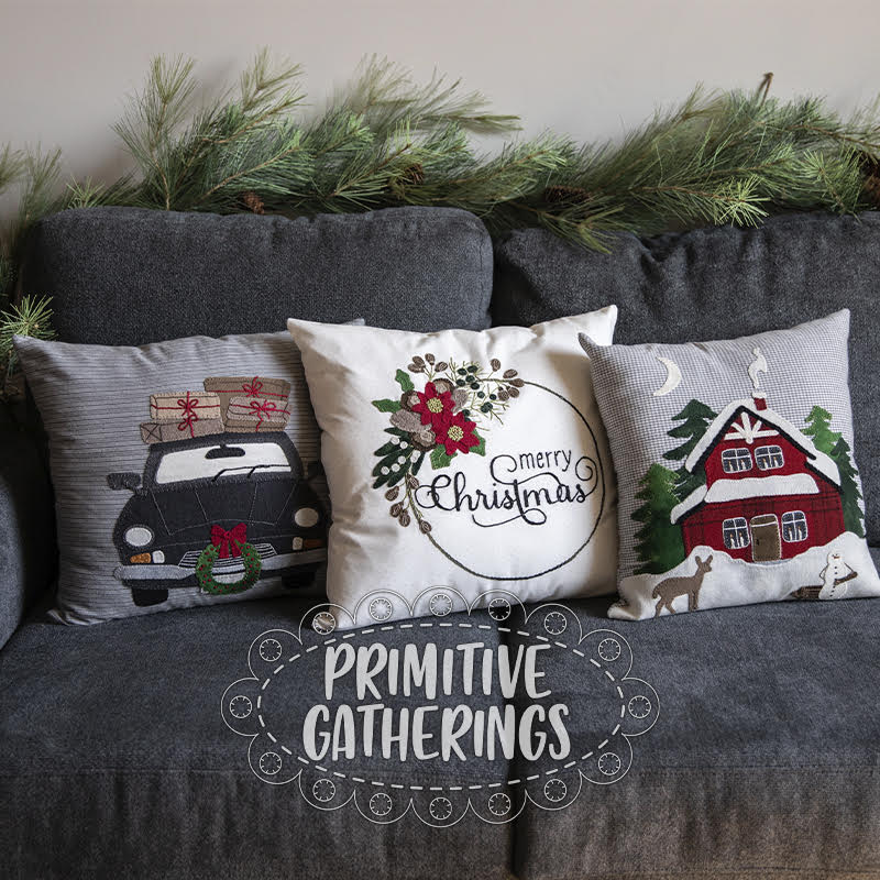 Coming Home For Christmas Pillow Trio